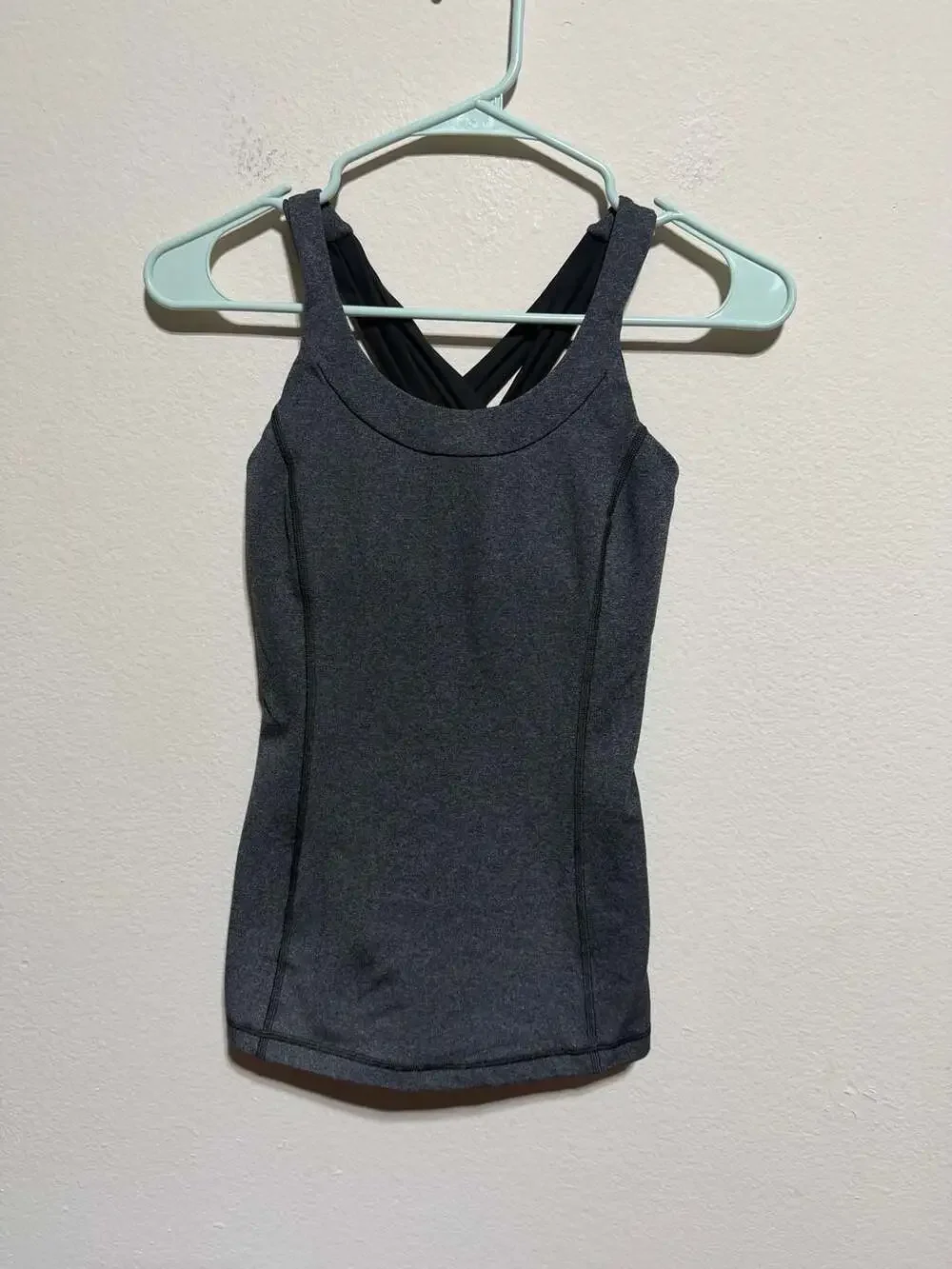 Lululemon Athletica Women's Heathered Grey Built-In Bra Tank Top Size 4